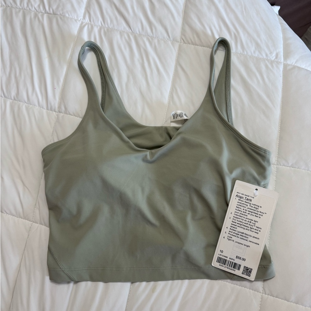 Align tank Lululemon green fern